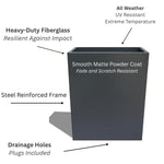 Tall Planter Box Fiberglass Privacy Divider Indoor & Outdoor Use