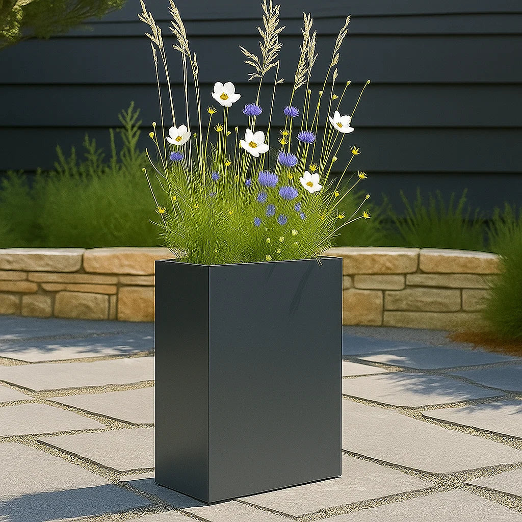 Tall Planter Box Fiberglass Privacy Divider Indoor & Outdoor Use