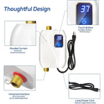 Tankless Electric Water Heater On-Demand Heating Digital Temperature Display