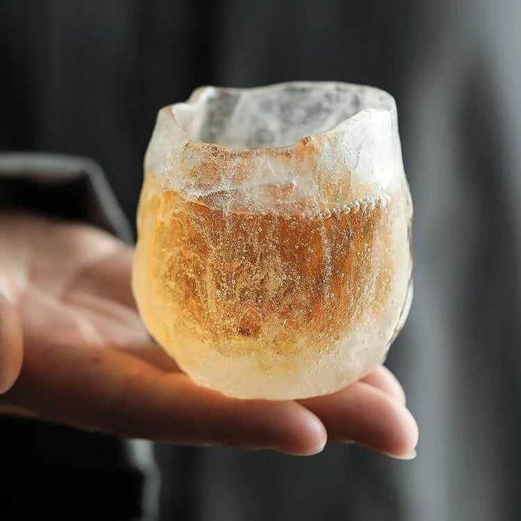 Tea Cup Handmade Japanese Style Ice Glaze Finish
