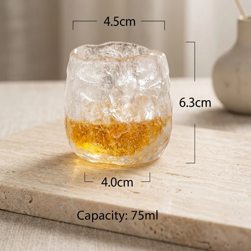 Tea Cup Handmade Japanese Style Ice Glaze Finish