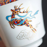 Tea Cup Set Japanese Winter Design Ceramic