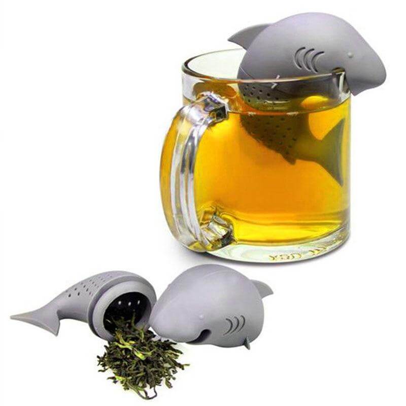 Tea Infuser Loose Leaf Shark-Shaped Food-Grade Silicone