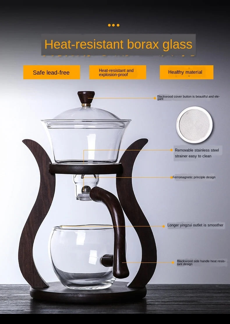 Tea Infuser Set Glass Magnetic 350ml