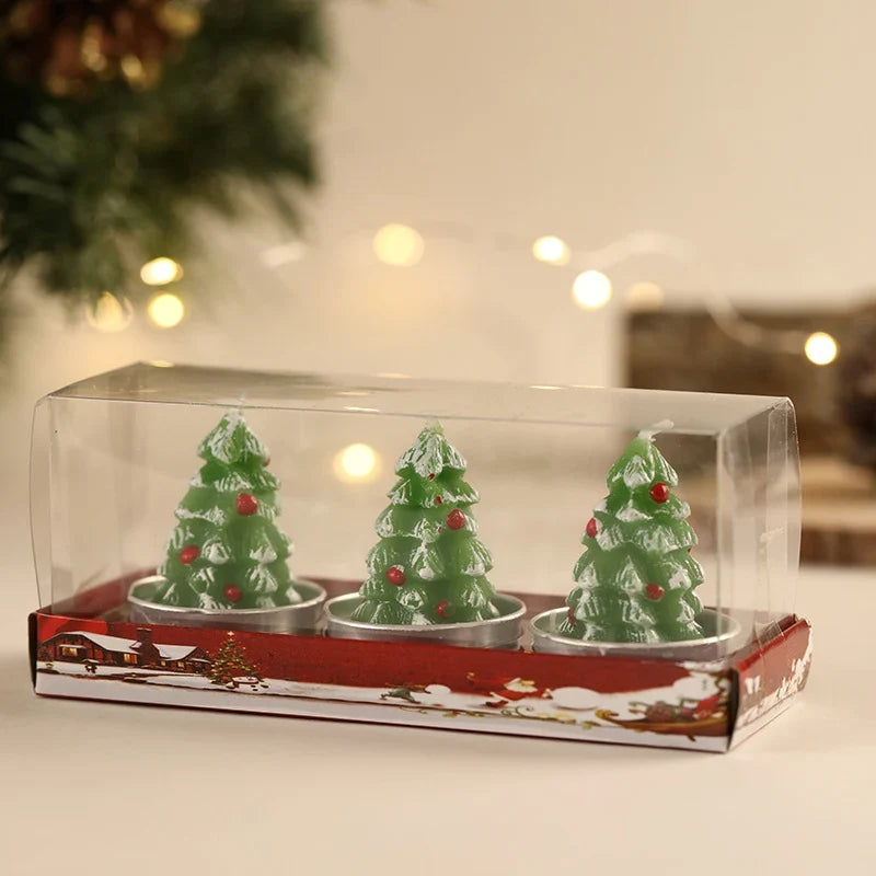 Tea Light Candle Set Holiday Figurines Gift-Ready Box