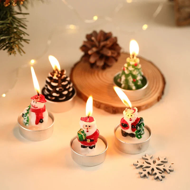 Tea Light Candle Set Holiday Figurines Gift-Ready Box