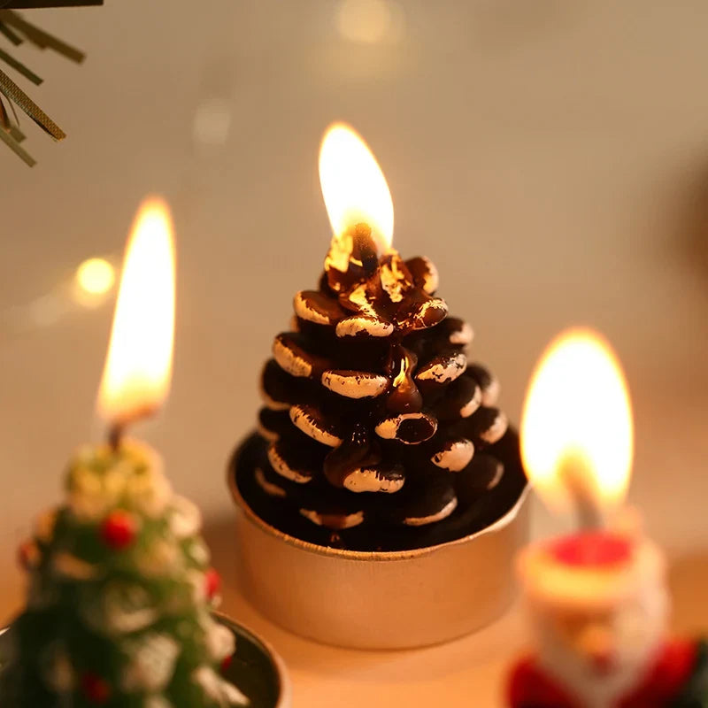 Tea Light Candle Set Holiday Figurines Gift-Ready Box