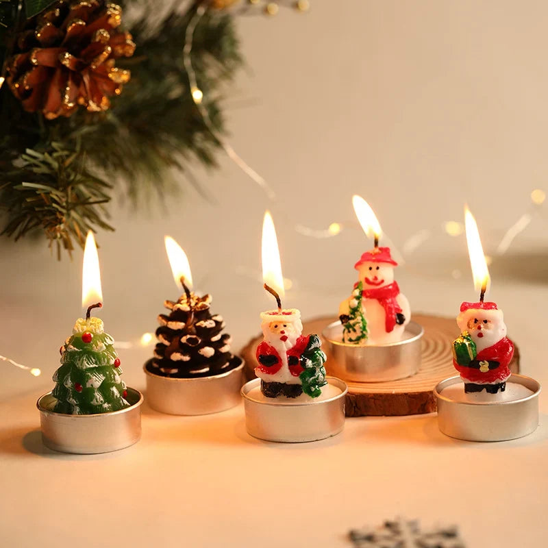 Tea Light Candle Set Holiday Figurines Gift-Ready Box