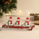 Tea Light Set Wax Figurines Clear Gift Box