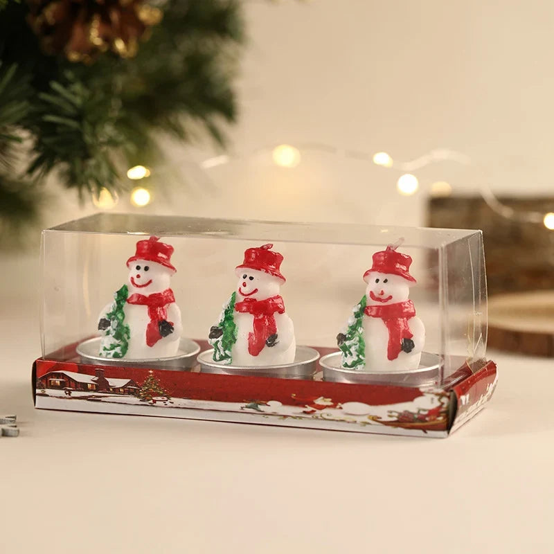 Tea Light Set Wax Figurines Clear Gift Box
