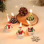 Tea Light Set Wax Figurines Clear Gift Box