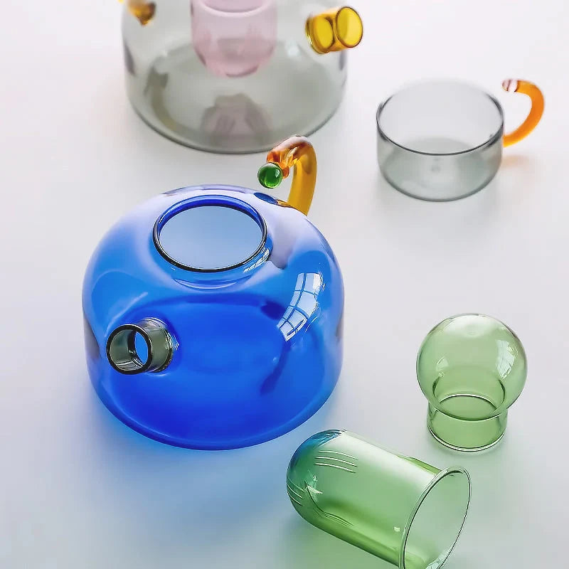 Tea Set Borosilicate Glass 400ml Teapot
