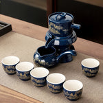 Tea Set Ceramic Kung Fu Style Serves Six