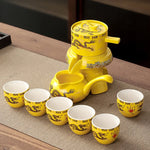 Tea Set Ceramic Kung Fu Style Serves Six