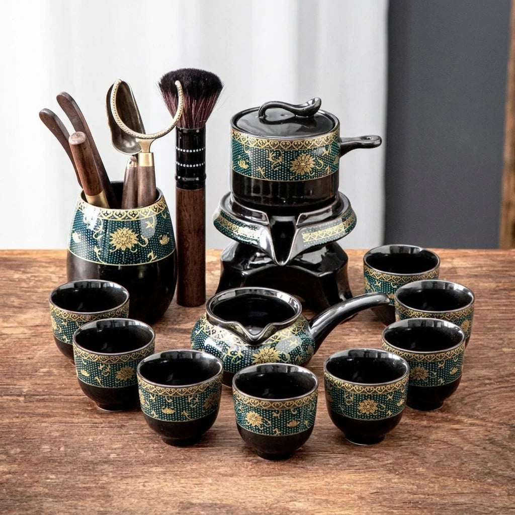 Tea Set Ceramic Traditional Portable
