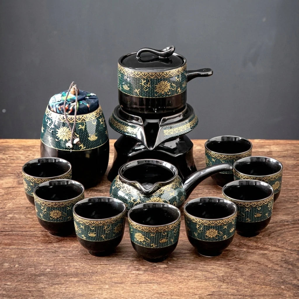 Tea Set Ceramic Traditional Portable