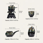 Tea Set Ceramic Traditional Portable