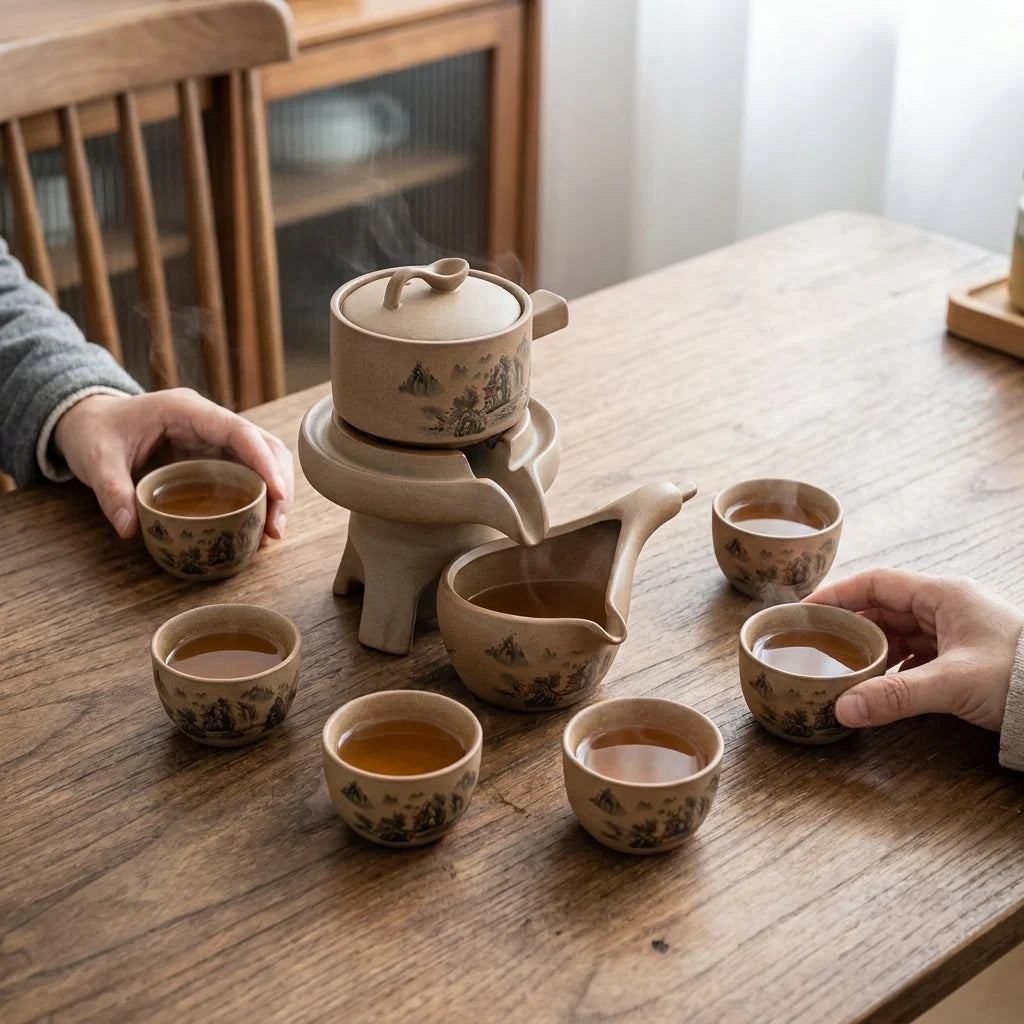 Tea Set Ceramic Traditional Portable