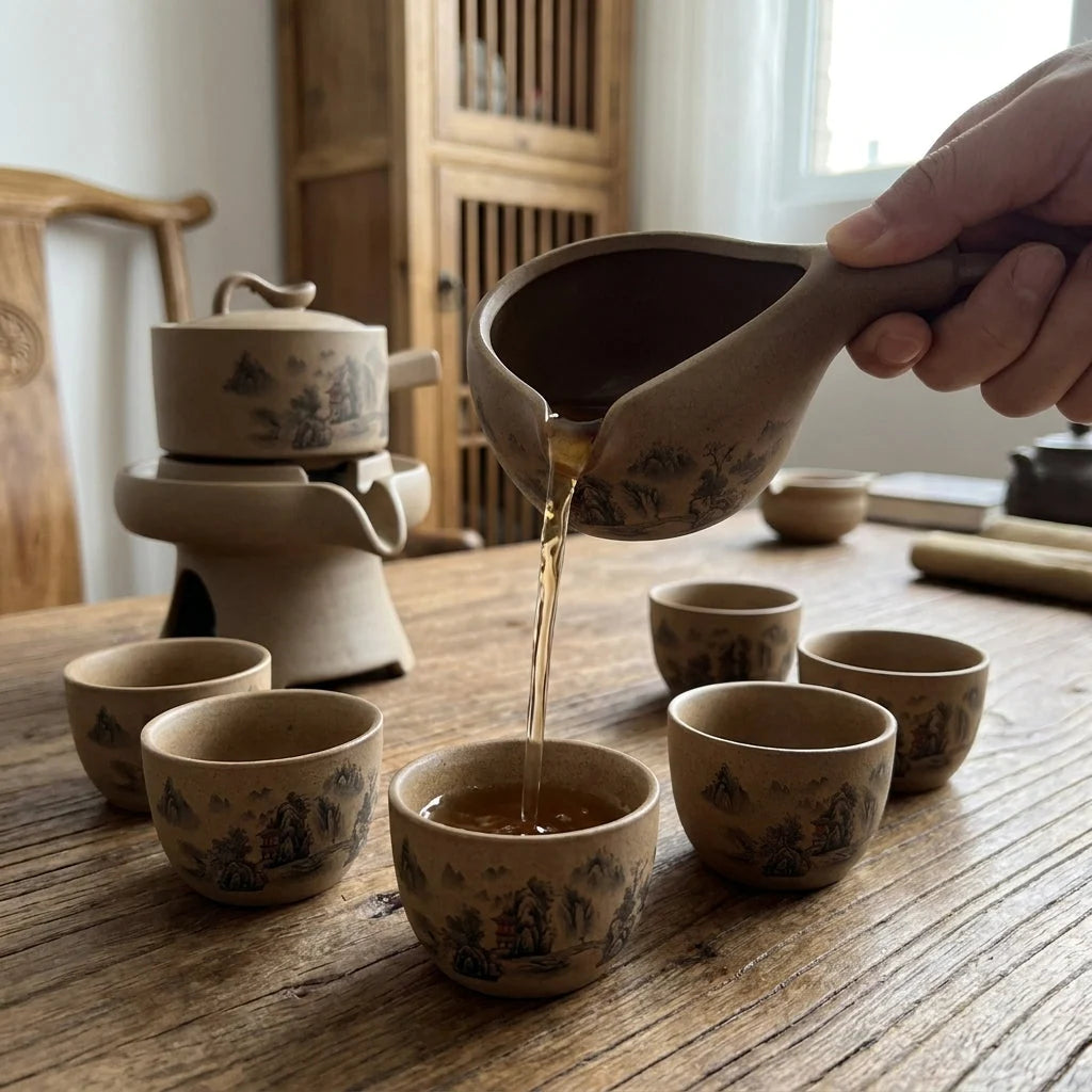 Tea Set Ceramic Traditional Portable