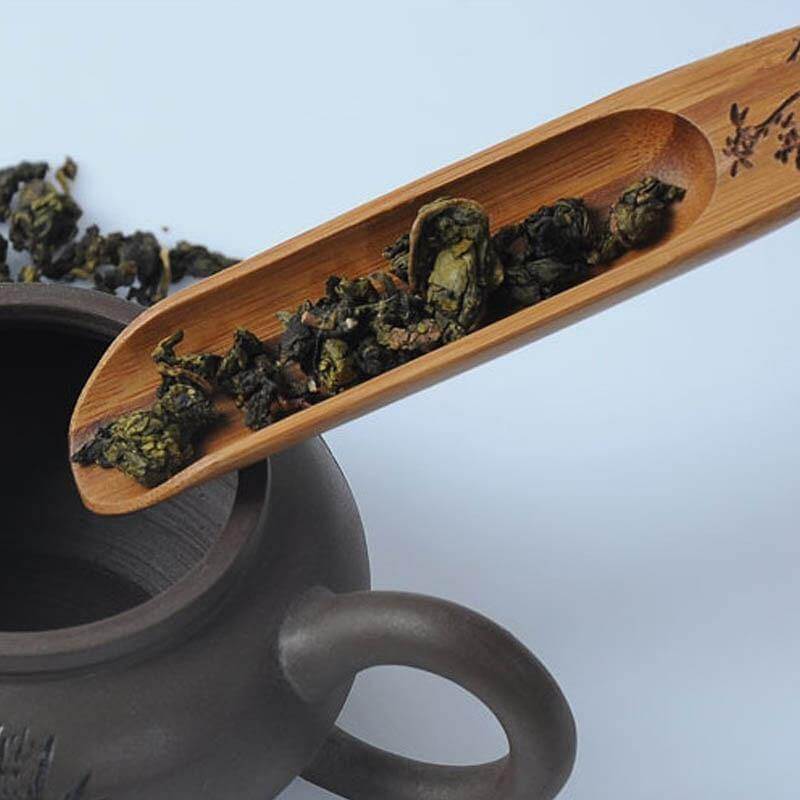 Tea Spoon Fish-Shaped Natural Bamboo Tea Ceremony Utensil