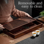 Tea Tray Bamboo Surface Removable Top