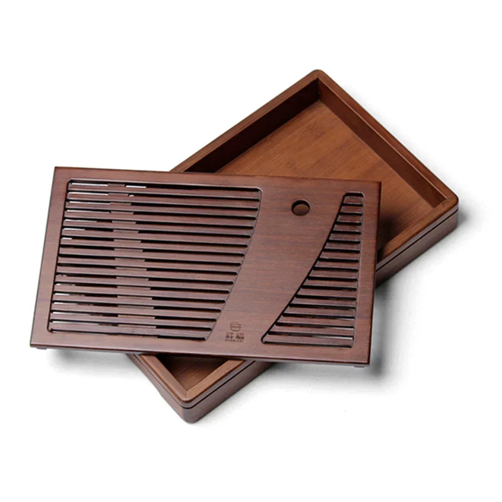 Tea Tray Bamboo Surface Removable Top