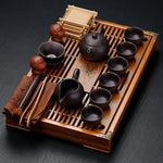 Tea Tray Set Vintage Chinese Ceramic Serves Six