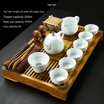 Tea Tray Set Vintage Chinese Ceramic Serves Six