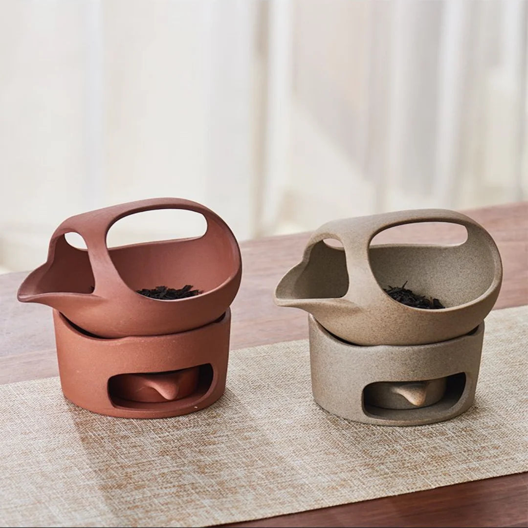 Tea Warmer Glazed Ceramic Built-In Candle Warmer