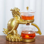 Teapot Glass Loose Leaf Infuser Dragon Design