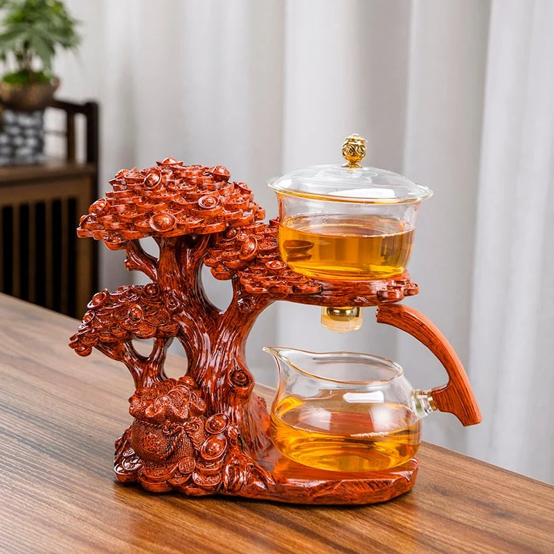 Teapot Glass Loose Leaf Infuser Dragon Design
