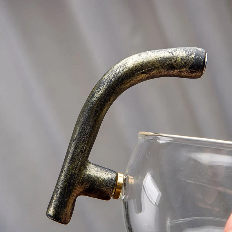 Teapot Glass Loose Leaf Infuser Dragon Design