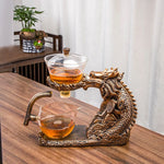 Teapot Glass Loose Leaf Infuser Dragon Design