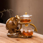 Teapot Glass Loose Leaf Infuser Dragon Design