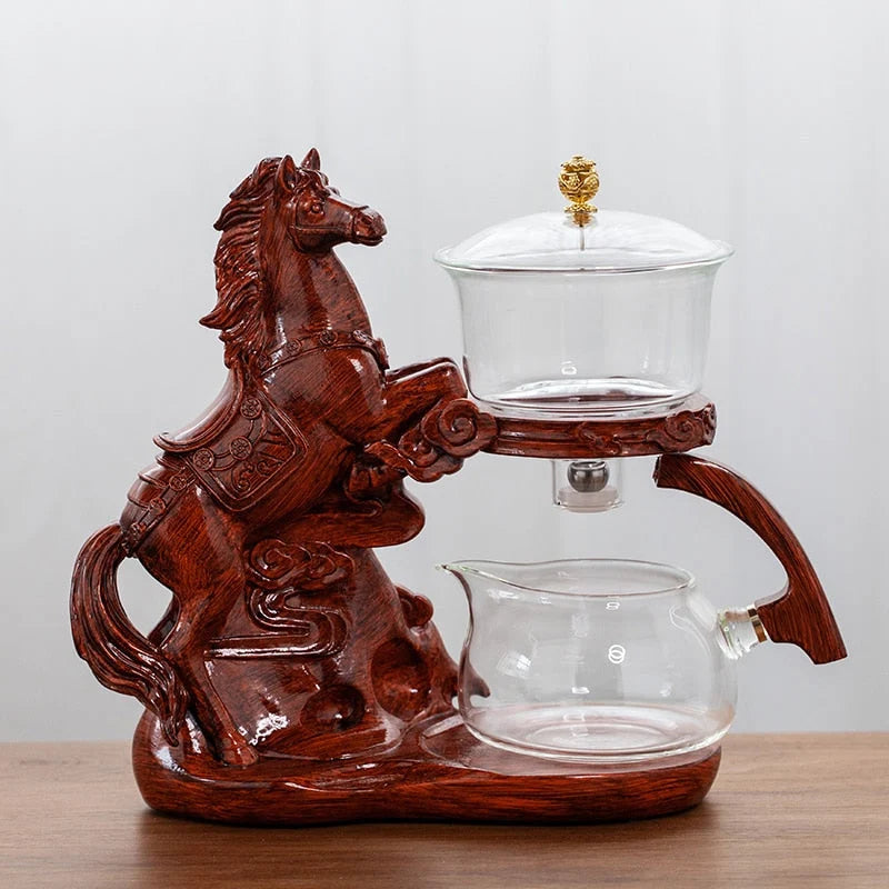 Teapot Glass Loose Leaf Infuser Dragon Design