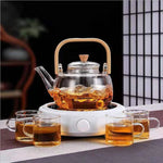 Teapot Heat-Resistant Glass 33.8 Oz Eastern-Inspired Design