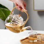 Teapot Heat-Resistant Glass 33.8 Oz Eastern-Inspired Design