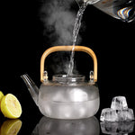 Teapot Heat-Resistant Glass 33.8 Oz Eastern-Inspired Design