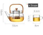 Teapot Heat-Resistant Glass 33.8 Oz Eastern-Inspired Design