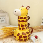 Teapot & Mug Set Ceramic Giraffe Design With Spoon
