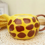 Teapot & Mug Set Ceramic Giraffe Design With Spoon