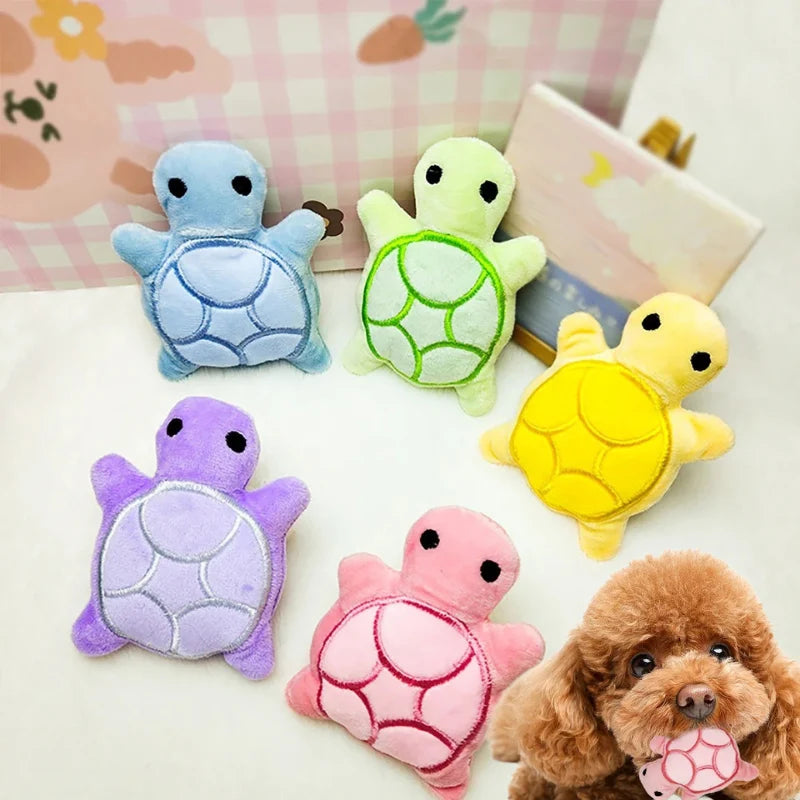Teething Toy Plush Squeaky Turtle 2-Pack