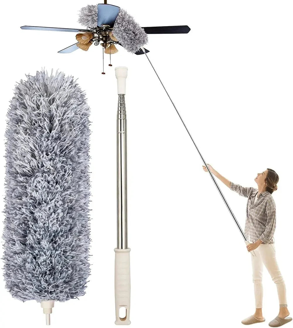 Telescopic Duster Flexible Microfiber Head & Stainless Steel Pole