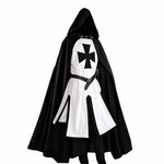 Templar Knight Costume Red Cross Hooded Cloak Included