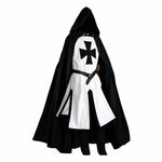 Templar Knight Costume Red Cross Hooded Cloak Included