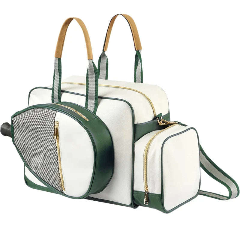 Tennis Bag Multi-Compartment Ergonomic & Detachable Strap Durable Fabric