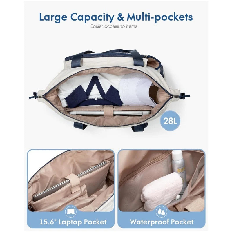 Tennis Bag Weather-Resistant Spacious Detachable Shoulder Strap