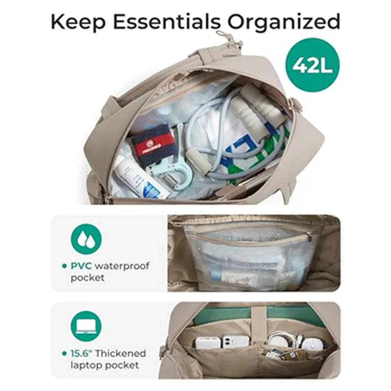 Tennis Gear Tote Bag Water-Resistant Spacious Main Compartment