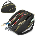 Tennis Racket Bag Holds Multiple Rackets Weather-Resistant Fabric