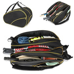 Tennis Racket Bag Holds Multiple Rackets Weather-Resistant Fabric